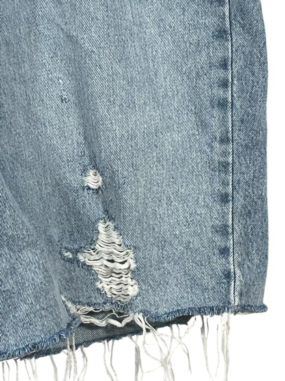 Levi's 469 Loose Fit Distressed Denim Jorts Shorts W36 Raw Hem 100% Cotton